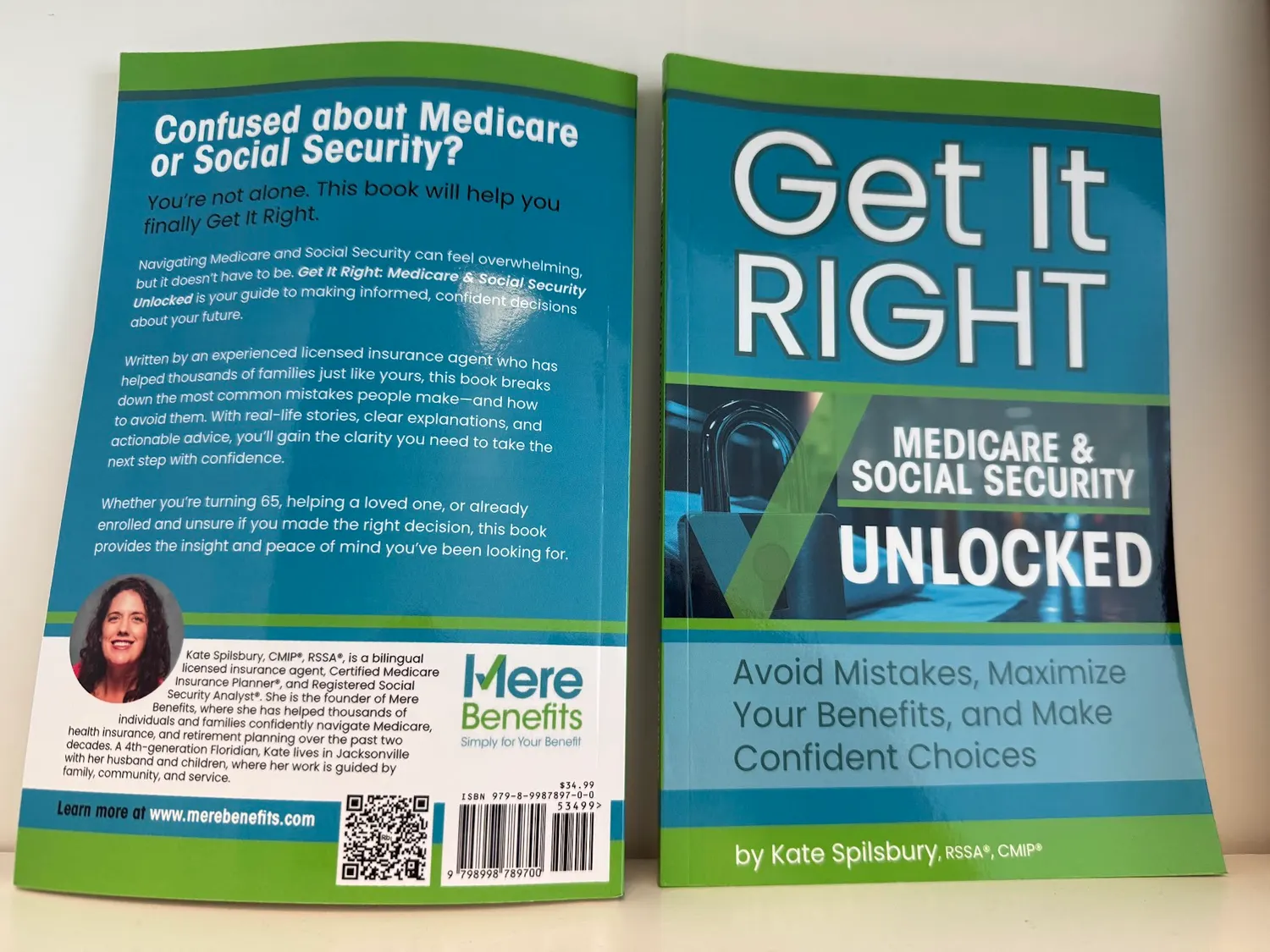 The front and back covers of Get It Right: Medicare and Social Security Unlocked